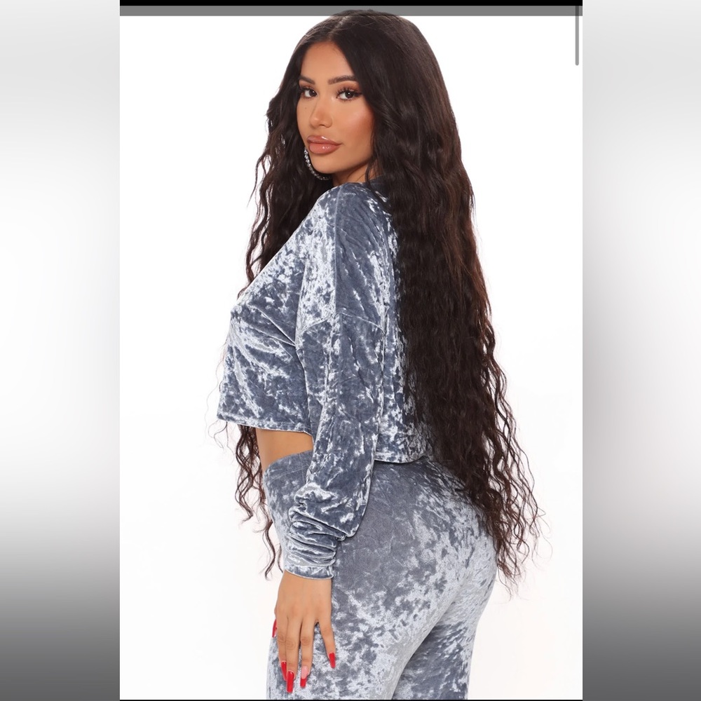 Velour pants set